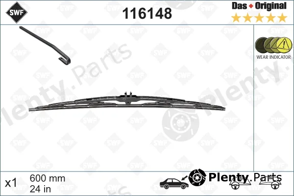 SWF 116148 — Wiper Blade DAS ORIGINAL SINGLE