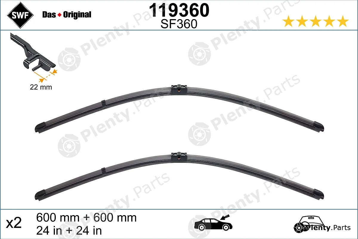 SWF 119360 — Wiper Blade DAS ORIGINAL SET