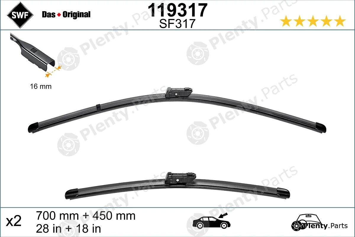 SWF 119317 — Wiper Blade DAS ORIGINAL SET