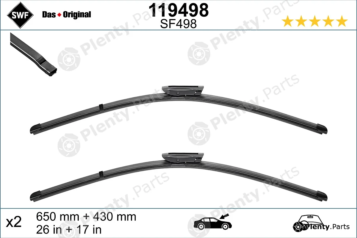 SWF 119498 — Wiper Blade DAS ORIGINAL SET