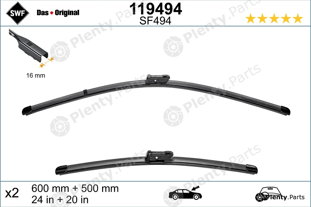 SWF 119494 — Wiper Blade DAS ORIGINAL SET
