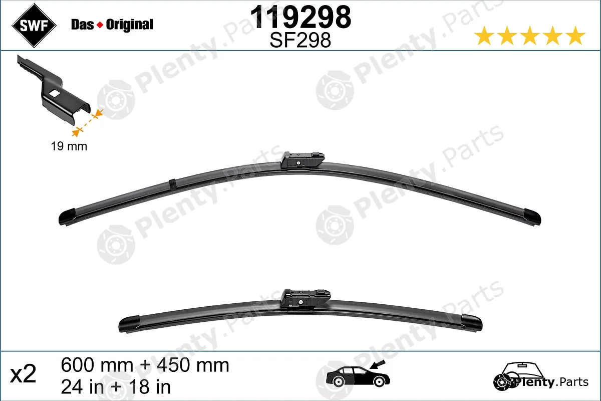 SWF 119298 — Wiper Blade DAS ORIGINAL SET