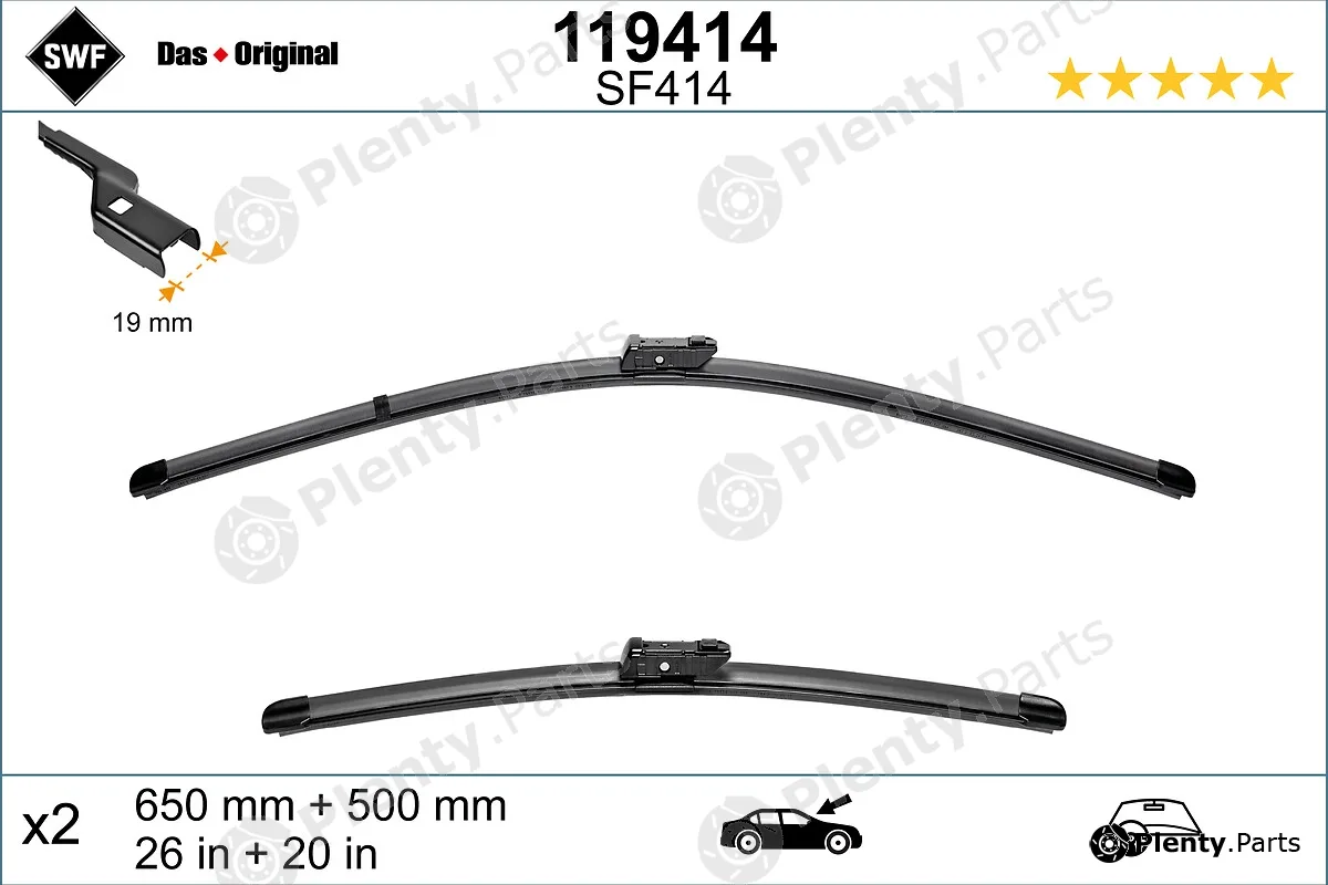 SWF 119414 — Wiper Blade DAS ORIGINAL SET