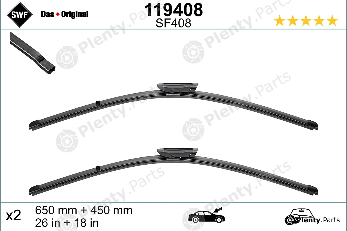 SWF 119408 — Wiper Blade DAS ORIGINAL SET