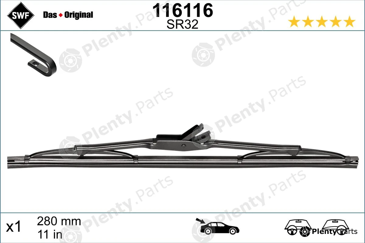 SWF 116116 — Wiper Blade DAS ORIGINAL SINGLE