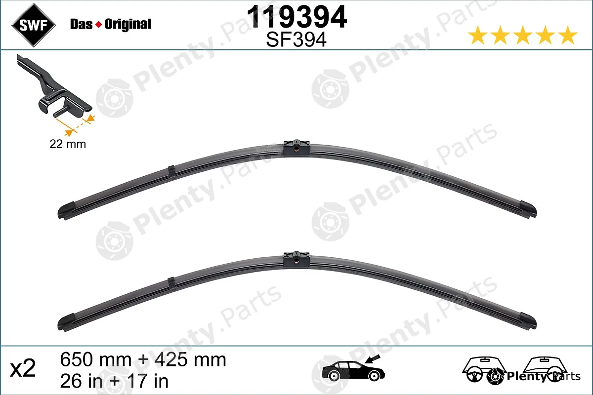 SWF 119394 — Wiper Blade DAS ORIGINAL SET