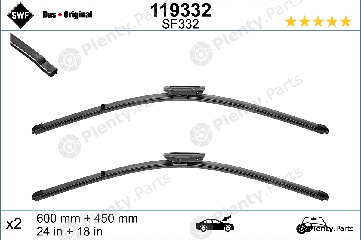 SWF 119332 — Wiper Blade DAS ORIGINAL SET
