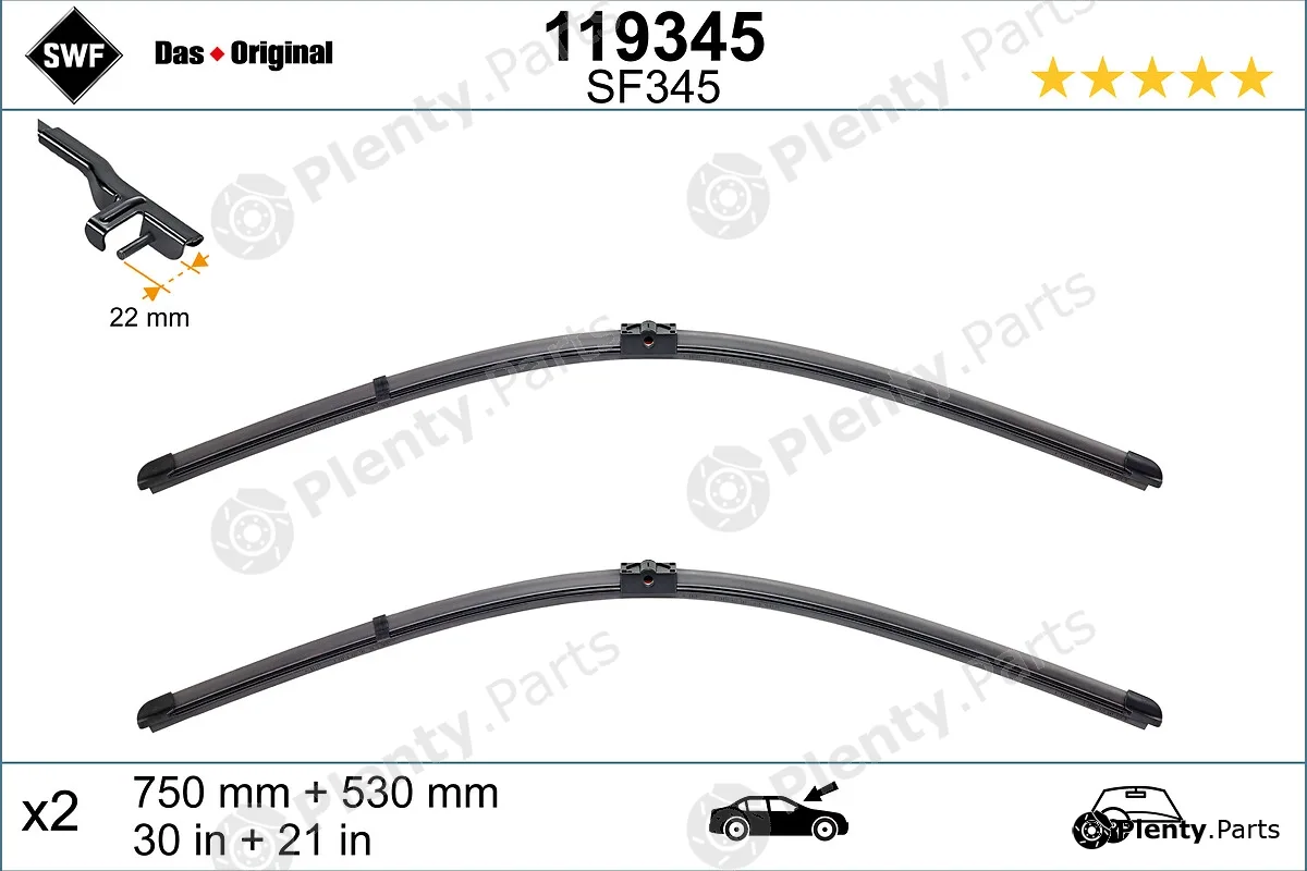 SWF 119345 — Wiper Blade DAS ORIGINAL SET
