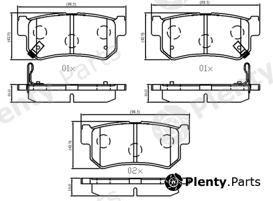 National NP3060 — Brake Pad Set, disc brake