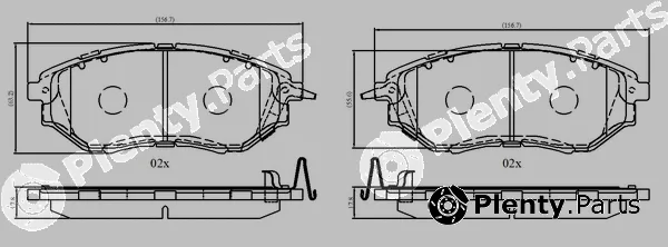 National NP3072 — Brake Pad Set, disc brake
