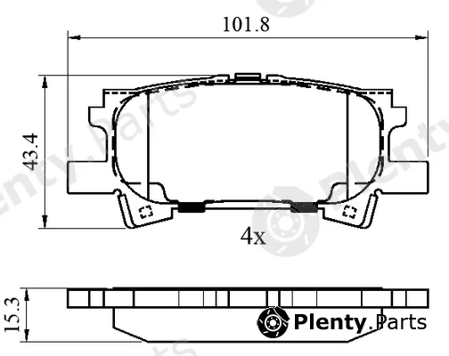 National NP3029 — Brake Pad Set, disc brake