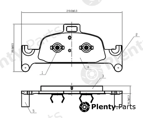 National NP2962 — Brake Pad Set, disc brake