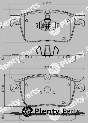 National NP3055 — Brake Pad Set, disc brake