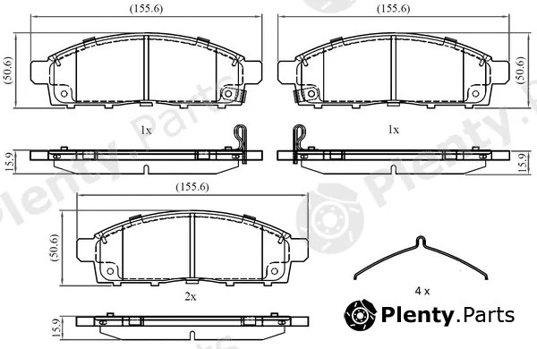 National NP3026 — Brake Pad Set, disc brake