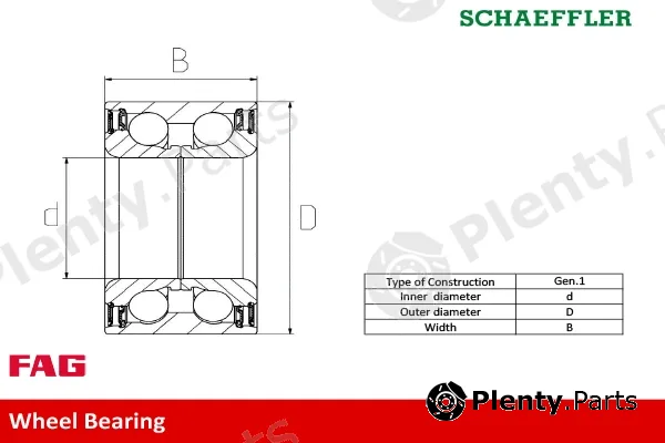FAG 713618080 — Wheel Bearing Kit