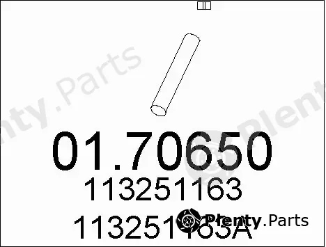 MTS 01.70650 — Exhaust Pipe