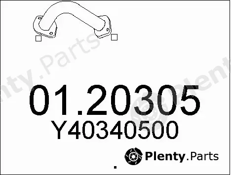 MTS 01.20305 — Exhaust Pipe