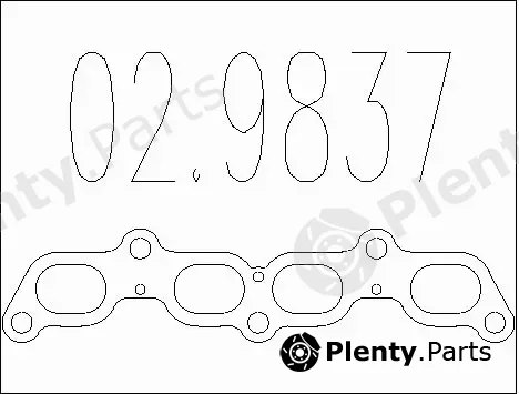 MTS 02.9837 — Gasket, exhaust pipe