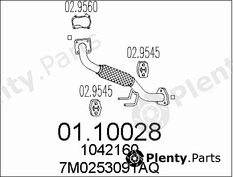 MTS 01.10028 — Exhaust Pipe