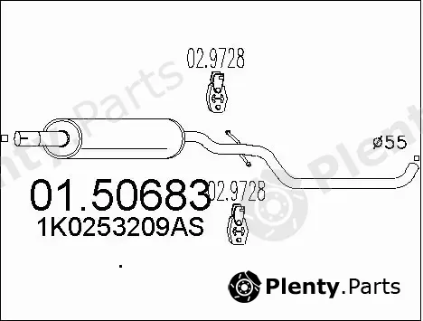 MTS 01.50683 — Centre Muffler