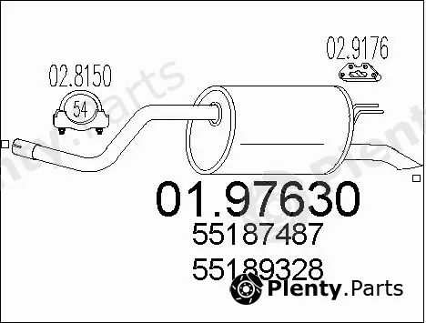 MTS 01.97630 — Rear Muffler