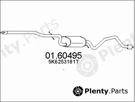 MTS 01.60495 — Rear Muffler