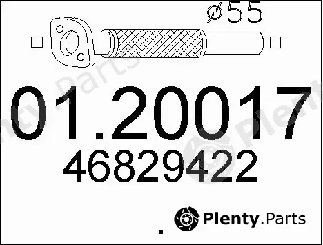 MTS 01.20017 — Exhaust Pipe