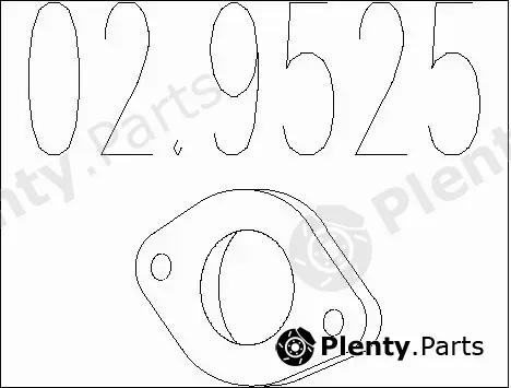 MTS 02.9525 — Gasket, exhaust pipe