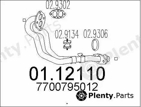 MTS 01.12110 — Exhaust Pipe