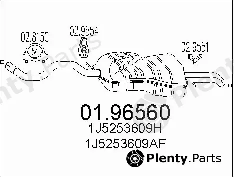 MTS 01.96560 — Rear Muffler