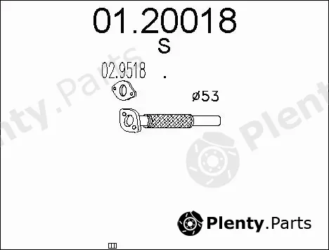 MTS 01.20018 — Exhaust Pipe