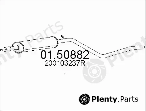 MTS 01.50882 — Centre Muffler