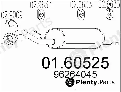 MTS 01.60525 — Rear Muffler