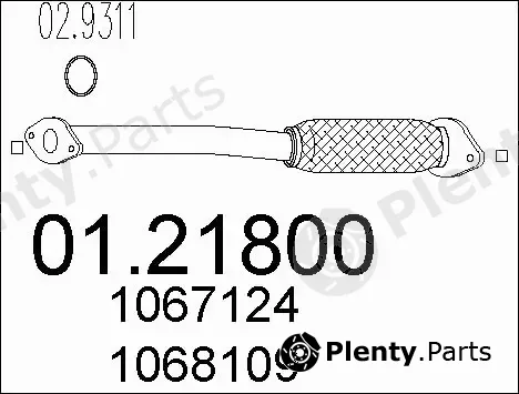 MTS 01.21800 — Exhaust Pipe