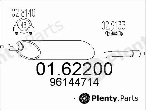 MTS 01.62200 — Rear Muffler