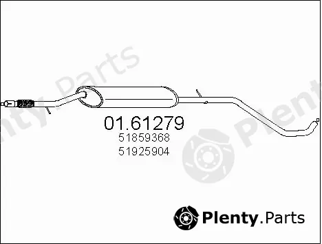 MTS 01.61279 — Rear Muffler