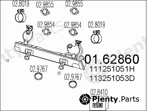 MTS 01.62860 — Rear Muffler
