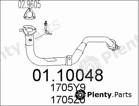 MTS 01.10048 — Exhaust Pipe