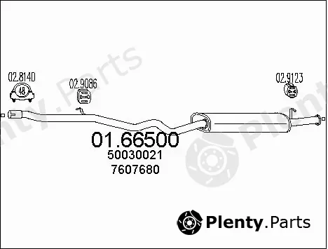 MTS 01.66500 — Rear Muffler