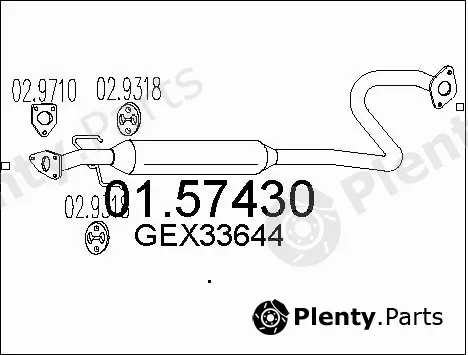 MTS 01.57430 — Centre Muffler