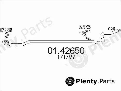 MTS 01.42650 — Exhaust Pipe