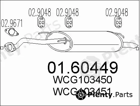 MTS 01.60449 — Rear Muffler