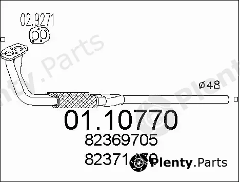 MTS 01.10770 — Exhaust Pipe