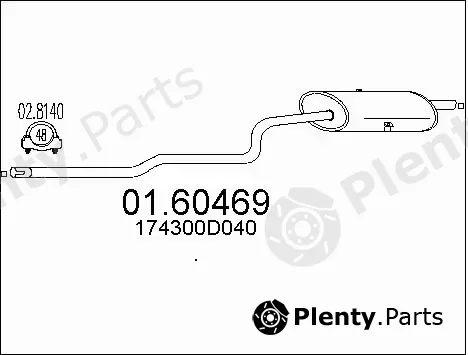 MTS 01.60469 — Rear Muffler