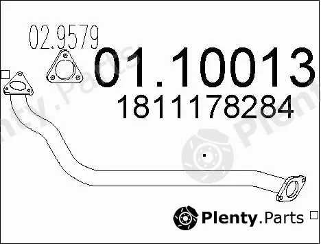 MTS 01.10013 — Exhaust Pipe