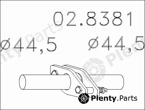MTS 02.8381 — Pipe Connector, exhaust system