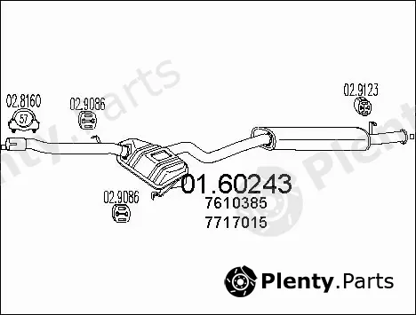 MTS 01.60243 — Rear Muffler