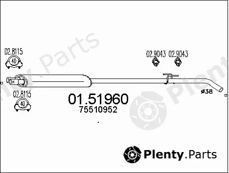 MTS 01.51960 — Centre Muffler