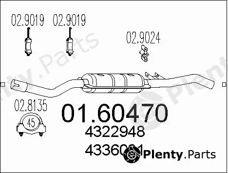 MTS 01.60470 — Rear Muffler