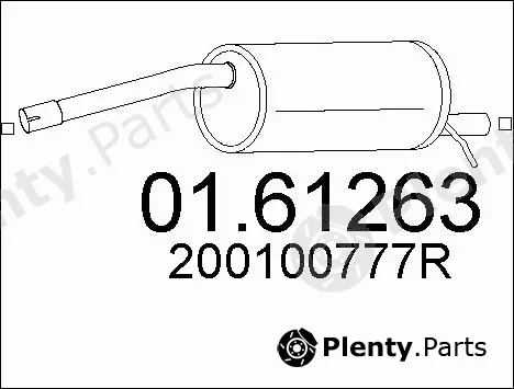 MTS 01.61263 — Rear Muffler